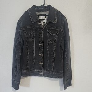Live a Little Charcoal Denim Jacket